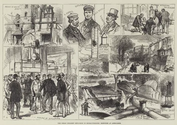 Die große Grubenexplosion in Monmouthshire, Skizzen in Abercarne